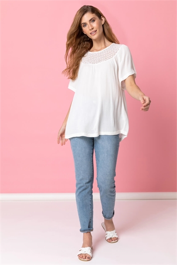 Lace Panel Tunic Top 20084038