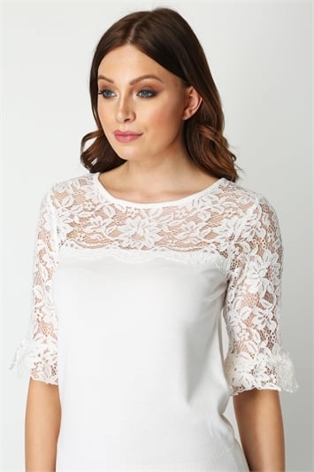Lace Sleeve Jumper 16014638