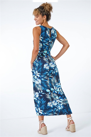 Petite Tropical Print Stretch Jersey Column Dress 14298609