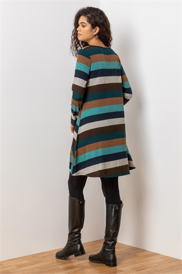 Stripe Print Pocket Swing Dress 14184791