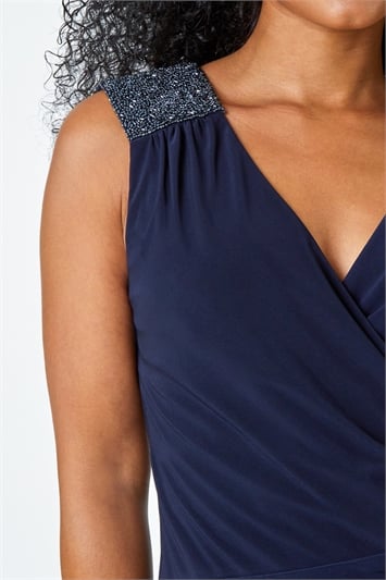 Petite Embellished Ruched Bodycon Dress 14435560
