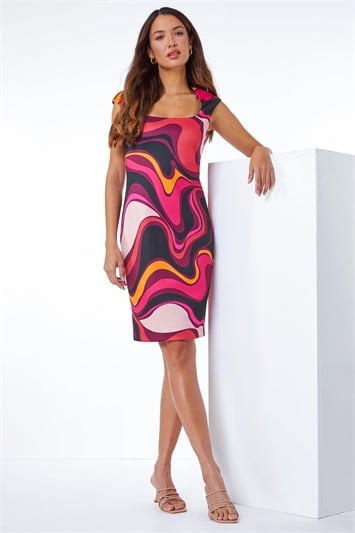 Premium Stretch Swirl Print Dress 14294051