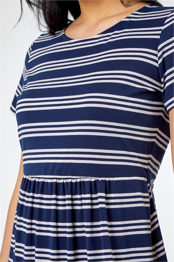 Petite Stripe Print Skater Dress 14286060