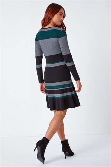 Petite Stripe Stretch Knit Dress 14433034