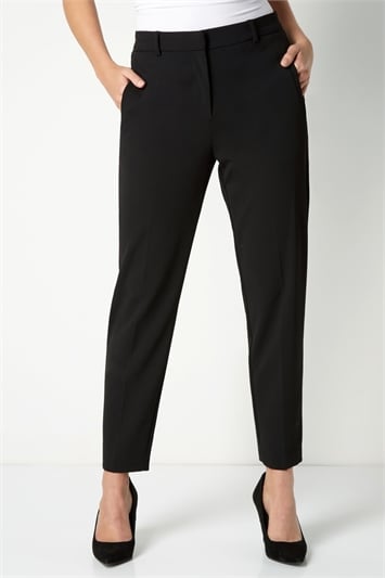 Ladies Comfort Fit Polyester Trousers  Black  Storey Fashions