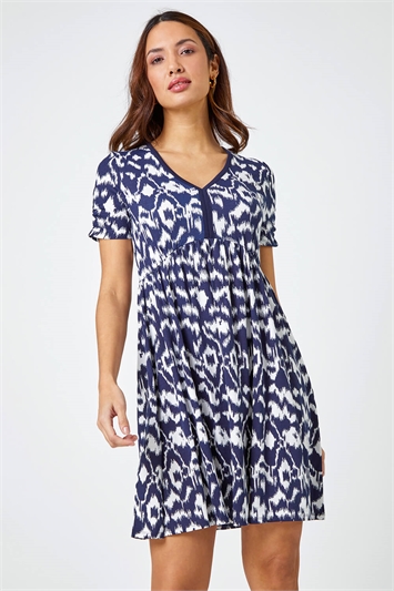 Tie Dye Print Stretch Jersey Dress 14401060