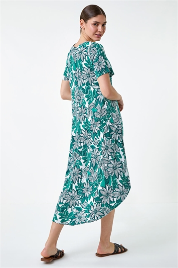 Floral Print Midi T-Shirt Dress 14555334