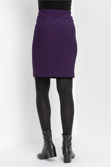 Short Textured Jersey Skirt 17000776