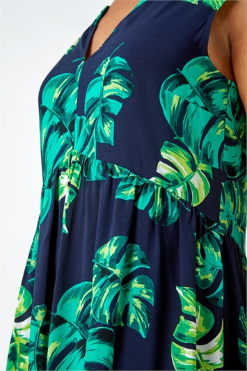 Petite Tropical Print Smock Dress 14401260