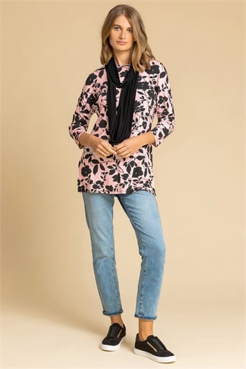 Floral Print Top and Snood 19169446