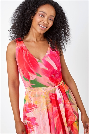 Petite Sleeveless Floral Print Maxi Dress 14384172