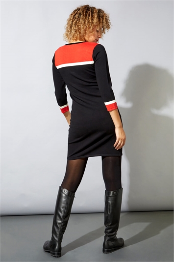 Colour Block Knitted Dress 14034264