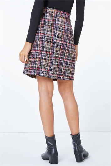 Textured Check Mini A line Skirt 17028558