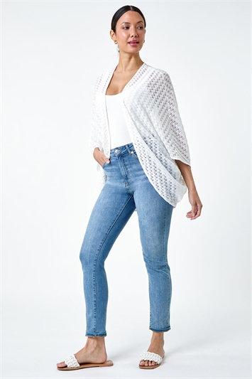 Textured Knit Cardigan Cover Up 16108194