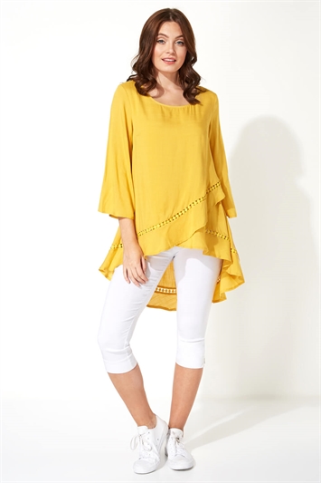 Lace Dip Back Tunic Top 20012547