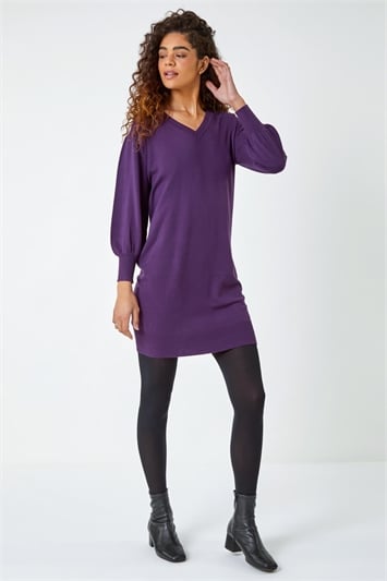 Longline Knitted Jumper Dress 14312976