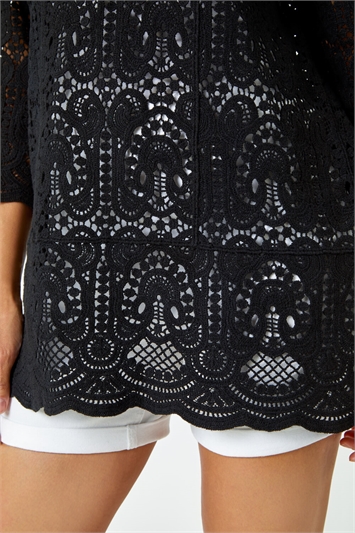 Cotton Crochet Tunic Top 16088608