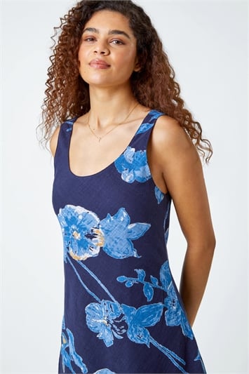 Floral Print Cotton Layered Dress 14478860