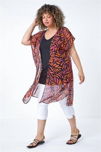 Curve 2 in 1 Chiffon Overlay Jersey Top 19295464