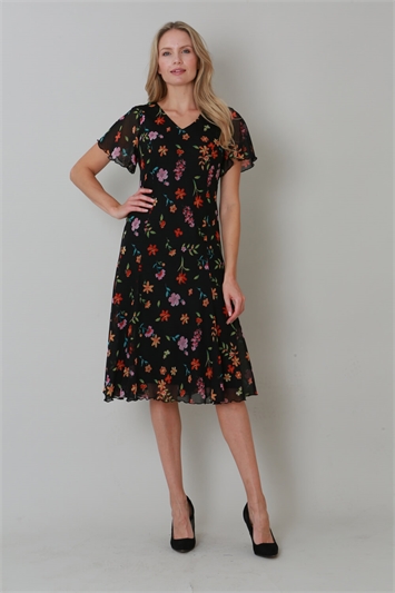 Julianna Ditsy Floral Print Dress g9132ora