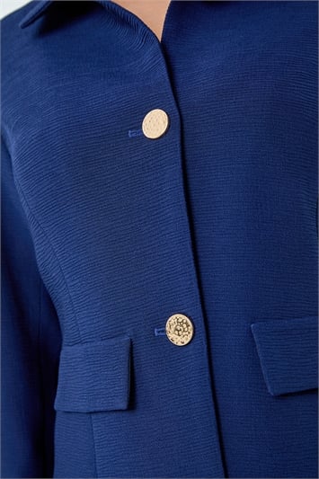 Textured Button Detail Jacket 15028260