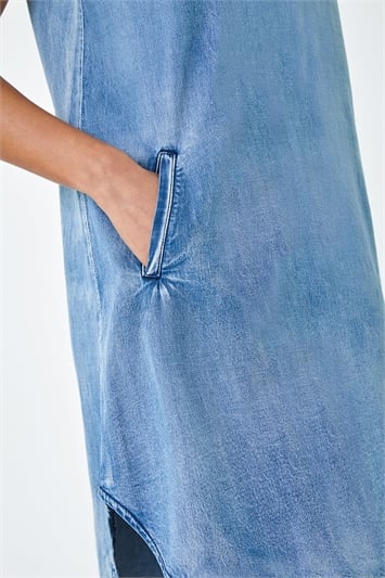 Cotton Denim Pocket Dress lc140008