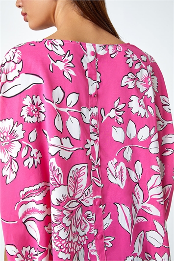 Floral Print Button Back Top 20150972