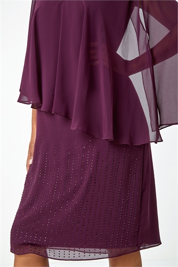 Petite Embellished Chiffon Overlay Dress 14448474