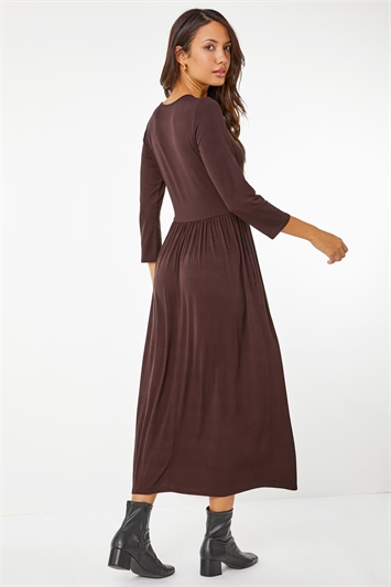 Stretch Jersey Pocket Midi Dress 14354019