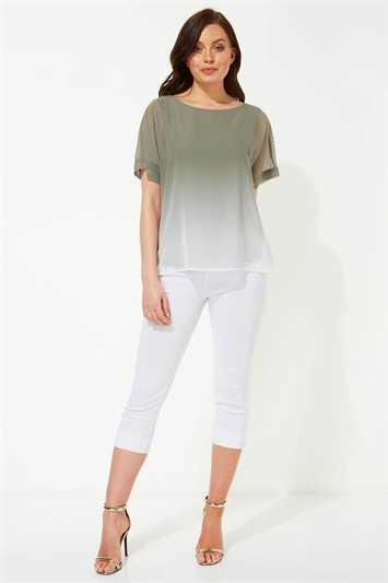 Embellished Ombre Chiffon Top 20020140