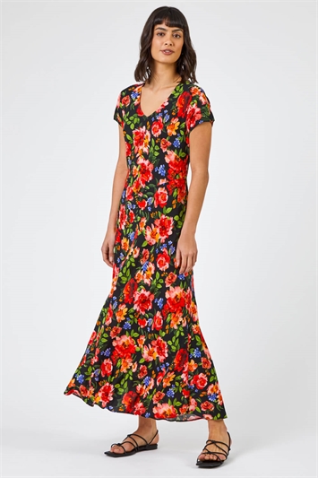 Floral Print Fit & Flare Midi Dress 14267278