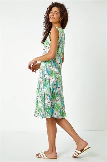 Tropical Fit and Flare Dress 14091234