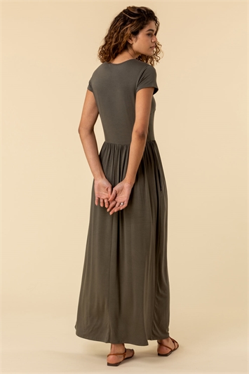 Gathered Skirt Maxi Dress 14065040