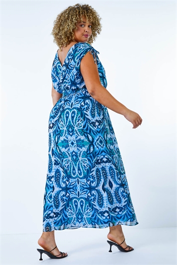 Curve Shirred Waist Maxi Dress 14290134