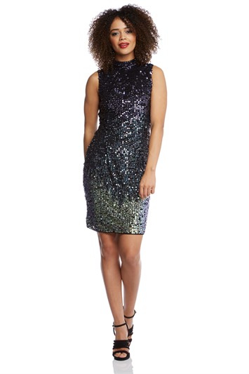 Stunning Ombre Sequin Dress 80903nav