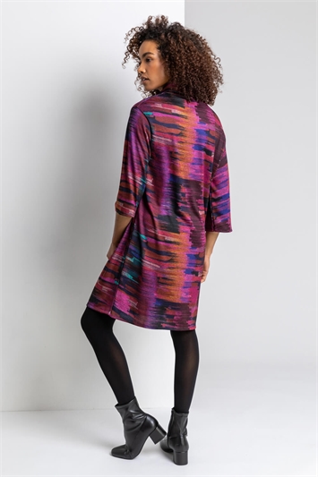 Abstract Print Cowl Neck Dress 14194376