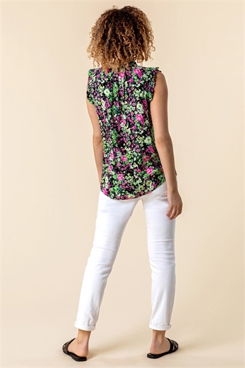 Frill Detail Floral Print Top 20060772