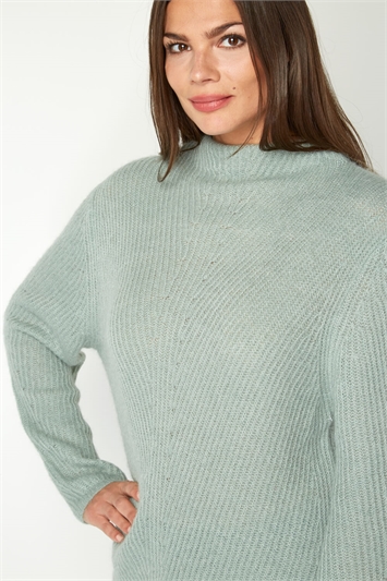 Rib Knitted High Neck Jumper 30013pag