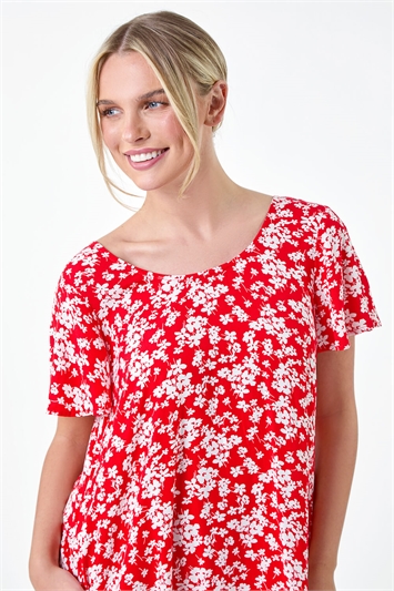 Petite Ditsy Floral T-Shirt Dress 14545078