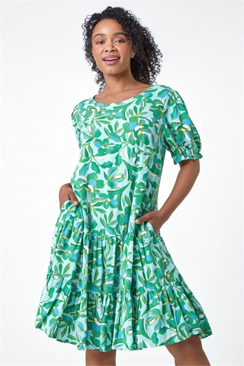 Petite Floral Tiered Smock Dress 14551809