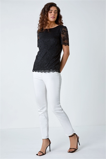 Floral Stretch Lace Top 19280508
