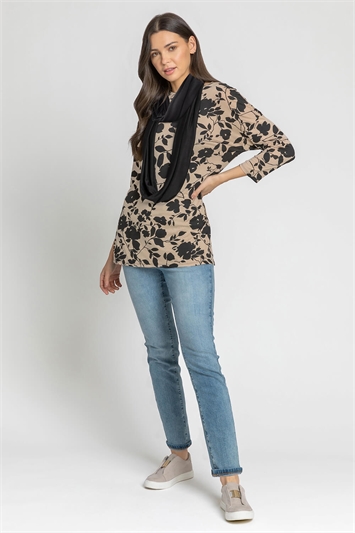 Floral Print Top and Snood 19169406