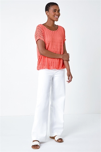 Cut Out Detail Stretch Top 19285322