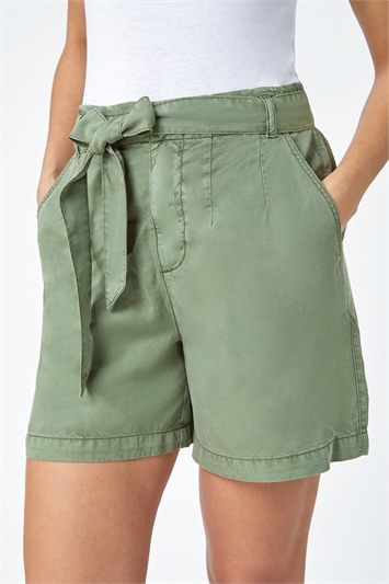 Relaxed Tie Waist Pocket Shorts 18058182