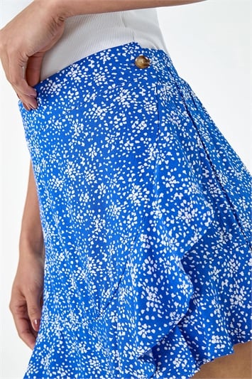 Polka Dot Frill Detail Wrap Skirt 17050809