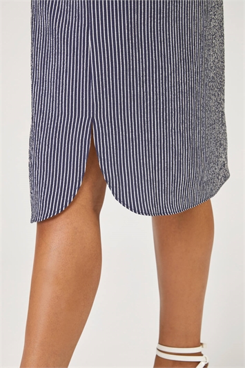 Petite Striped Crinkle Shirt Dress 14286860