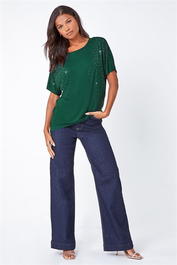 Embellished Stretch T-Shirt lc190012