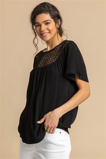 Lace Panel Tunic Top 20084008