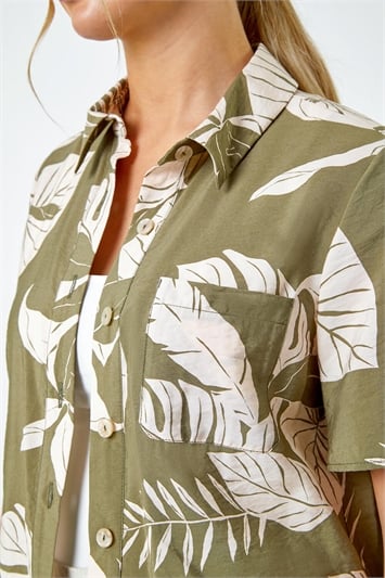 Petite Tropical Print Shirt 10121740