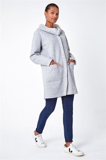 Longline Hooded Stretch Coat lc120001